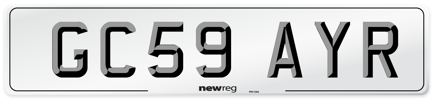GC59 AYR Number Plate from New Reg
